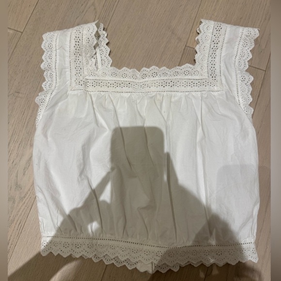 Doen Tillie White Lace Button Tank Top in White Size XXS - Picture 5 of 5